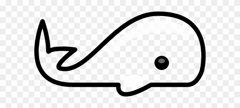 Whale Outline Clip Art - Black And White Whale #70789