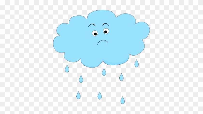 Rain Clip Art - Sad Rain Cloud Clipart #70805