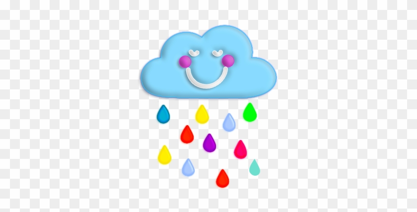 Cute Happy Cloud With Colorful Raindrops By Mrstripp - Cute Happy Cloud With Colorful Raindrops By Mrstripp #70807