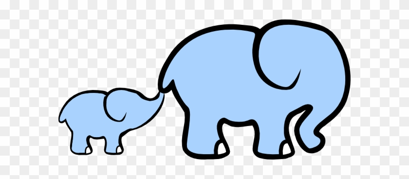 Baby Elephant And Adult Elephant Clip Art - Asian Elephant Clip Art #70840