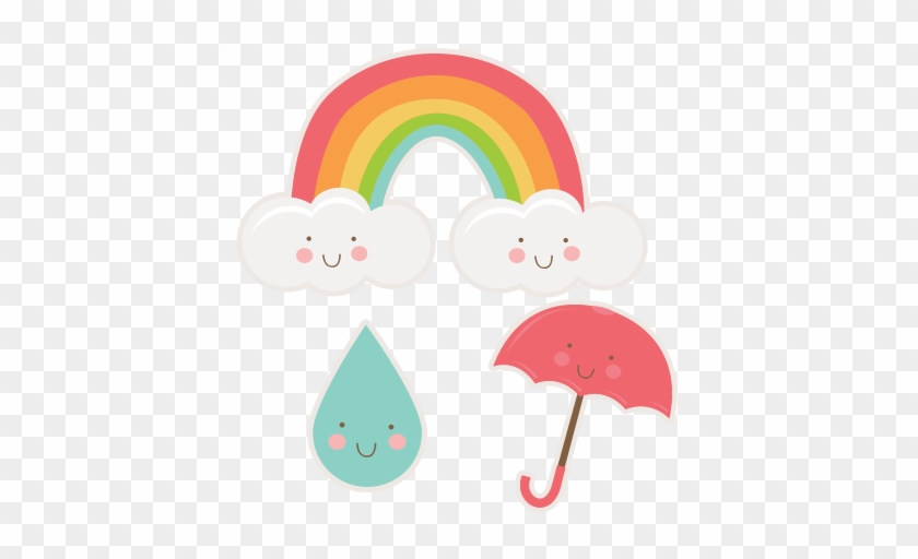 Happy Spring Set Svg Cutting Files Rainbow Svg Cut - Tag Arco Iris Chuva De Benção #70885