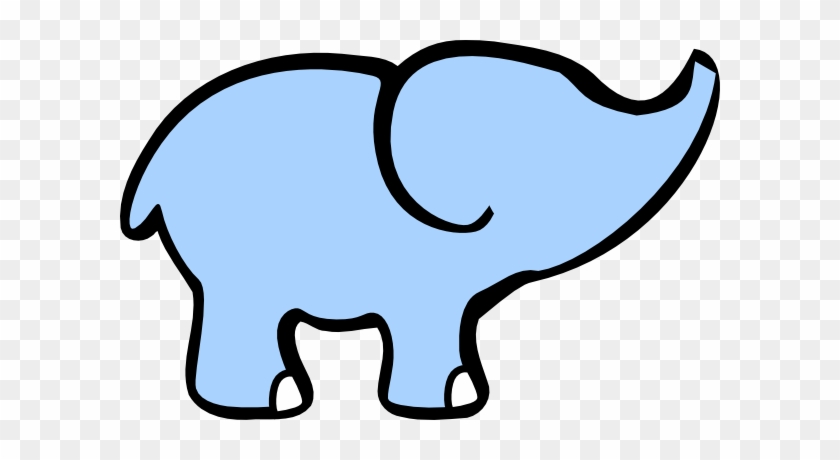 Baby Elephant And Adult Elephant Clip Art - Simple Cartoon Elephant #70898