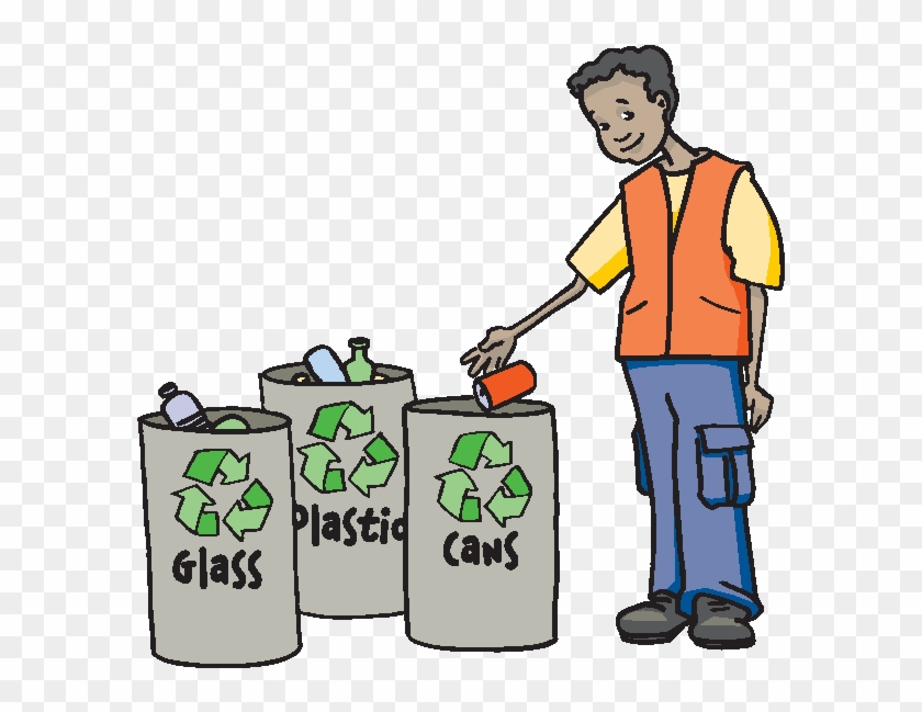 Plastic Glass Cans Recycle Clipart - Segregating Waste #71033