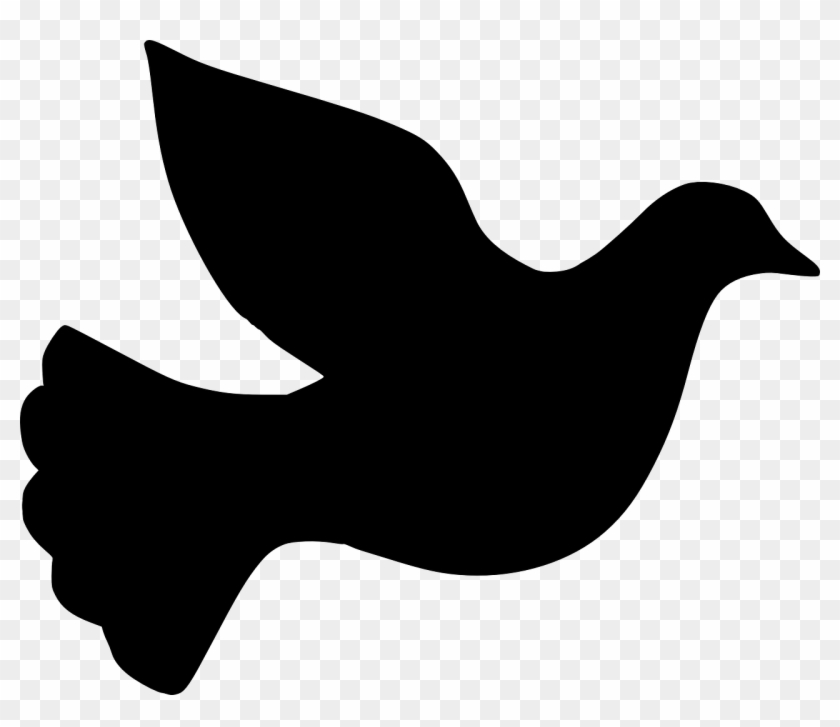 Peace Dove Clipart Simple - Dove Clip Art Silhouette #71247