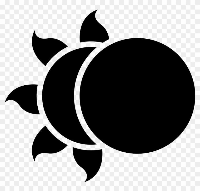 Moon Partially Covering The Sun Svg Png Icon Free Download - Moon And Sun Logo #71418