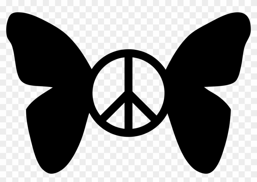 Peace Clipart Sighn - Peace Sign Butterfly #71428