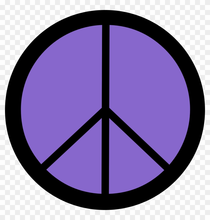 Purple Clipart Peace Sign - Make Love Not War Peace Sign #71464