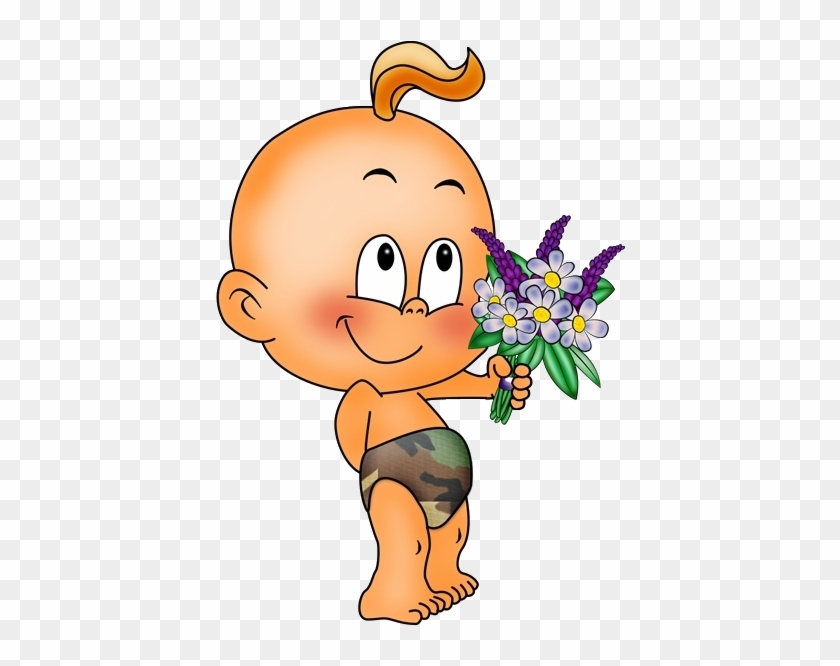 Cute Baby With Flowers Cartoon Clip Art Images Are - Png Cute Cartoon Flowers No Background #71488