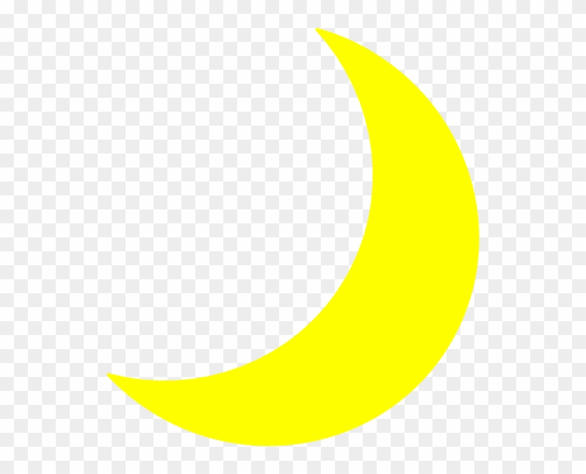 Moon Clip Art - Crescent Moon Yellow #71497