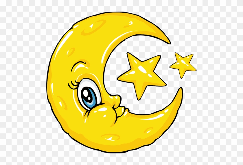 Yellow Stars And Moon - Clipart Of Moon And Stars #71513