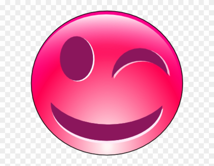 Smiley Face With Closed Eyes Clipart - Pink Happy Faces Clip Art #71666