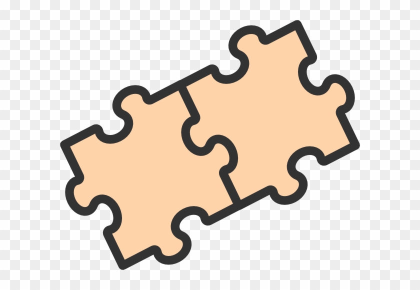 2 Puzzle Pieces Clip Art At Clker - Jigsaw Clipart #71686