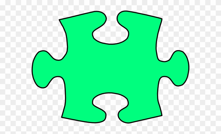 Green Jigsaw Puzzle Piece Large Clip Art - Jigsaw Puzzle Piece Clipart #71691