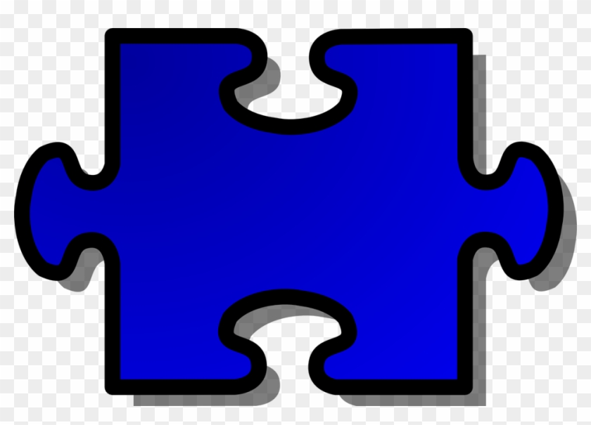 Jigsaw Puzzle Piece Blue Isolated Metaphor - Puzzle Pieces Clip Art #71743