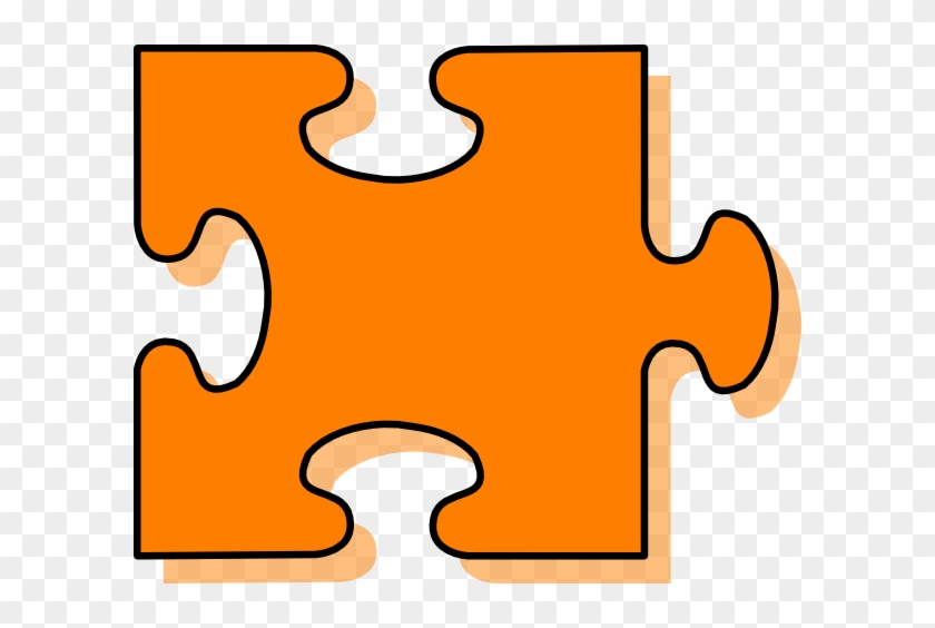 Orange Puzzle Piece Clip Art At Clkercom Vector - Puzzle Pieces Clip Art #71745