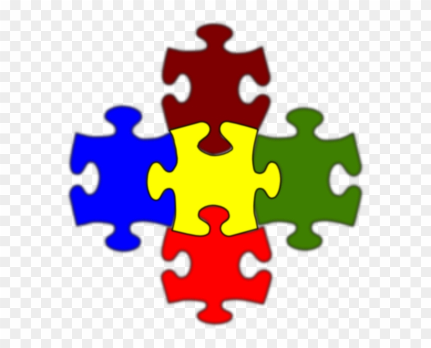 Jigsaw White Puzzle Piece Large Clip Art At Clker - 5 Piece Jigsaw Puzzle #71777