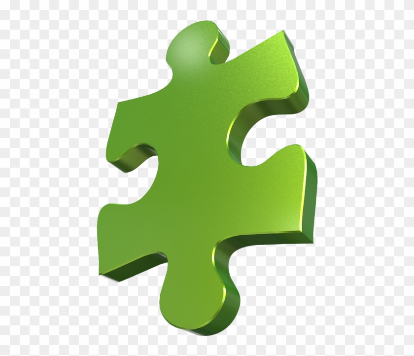 Save - Green 3d Puzzle Piece #71995