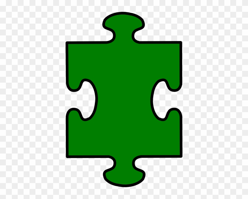 Puzzle Piece Green Clip Art At Clker - Green Puzzle Piece Clip Art #72024