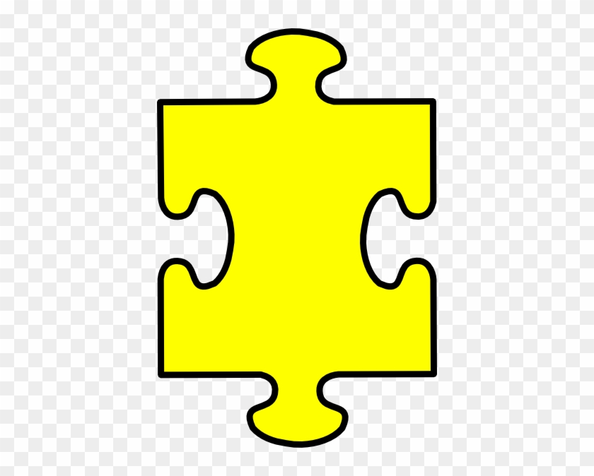 Puzzle Piece Yellow Clip Art At Clkercom Vector - Puzzle Piece No Background #72026