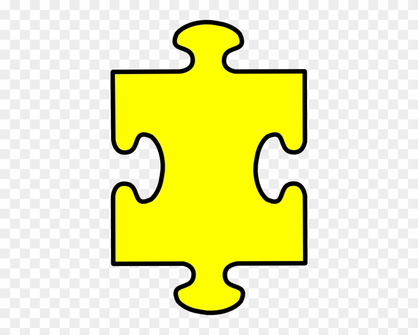 Puzzle Piece Yellow Clip Art At Clkercom Vector - Puzzle Piece No Background #72026