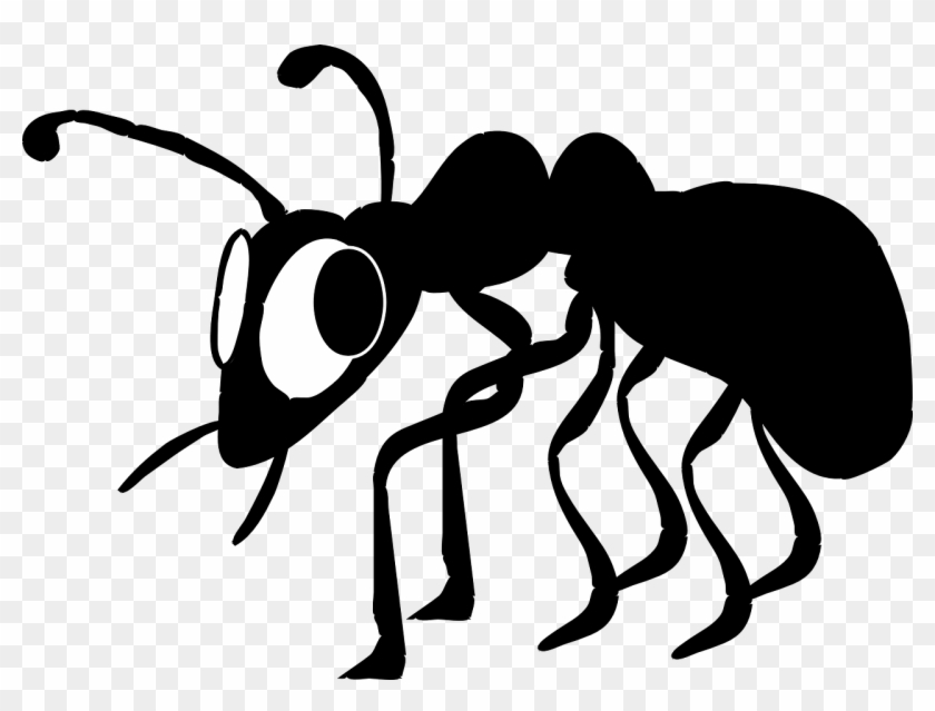 Free Vector Cartoon Ant Silhouette Clip Art - Black Ant Clip Art #72123