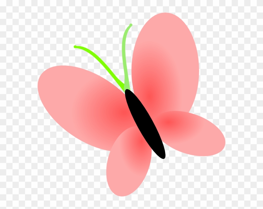 Black Pink Butterfly Clip Art - No Background Clip Art #72235