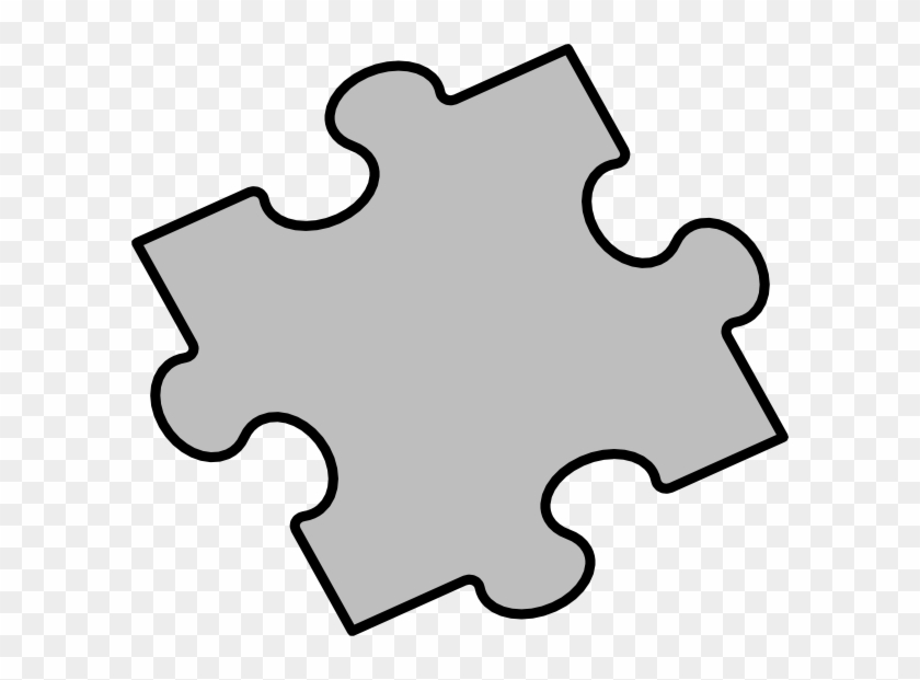 Grey Puzzle Piece Clip Art At Clker - Green #72243
