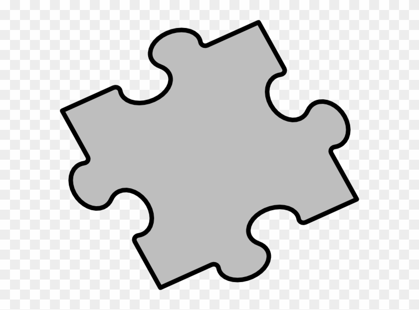 Grey Puzzle Piece Clip Art At Clker - Green #72243