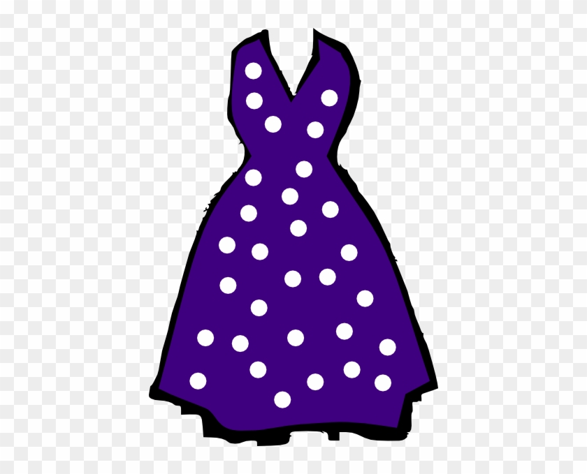 Polka Dot Dress Clip Art - Cartoon Polka Dot Dress #72361