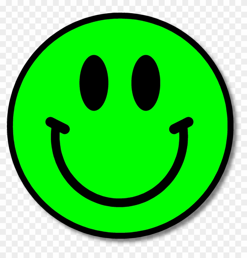 Green Happy Face Clipart - Green Smiley Face #72396