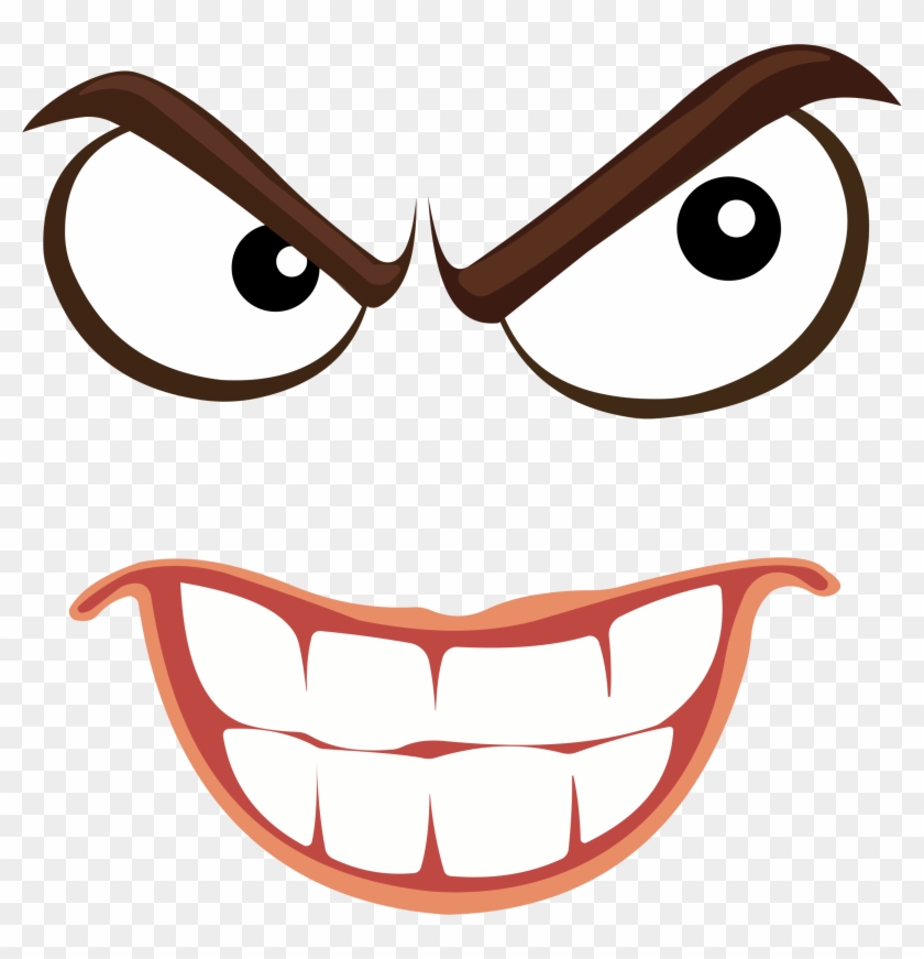 Sinister Smiley Face Icons Png - Anger Clipart #72420