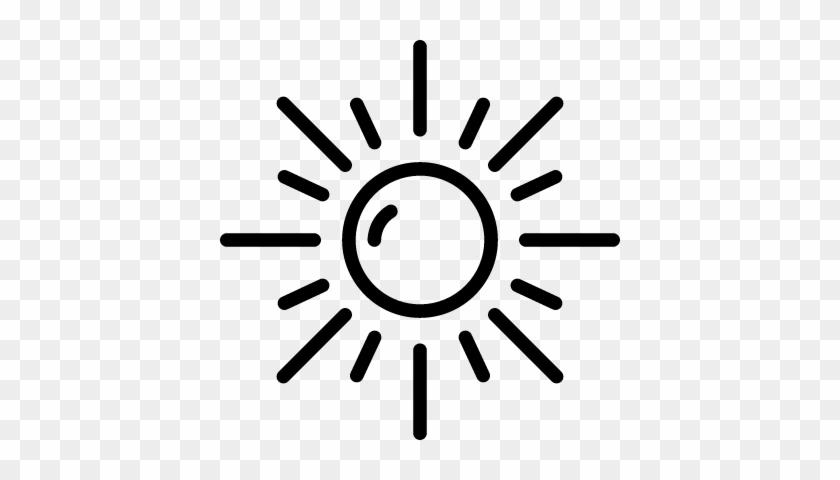 Sun Shining Vector - Black And White Sun #72509