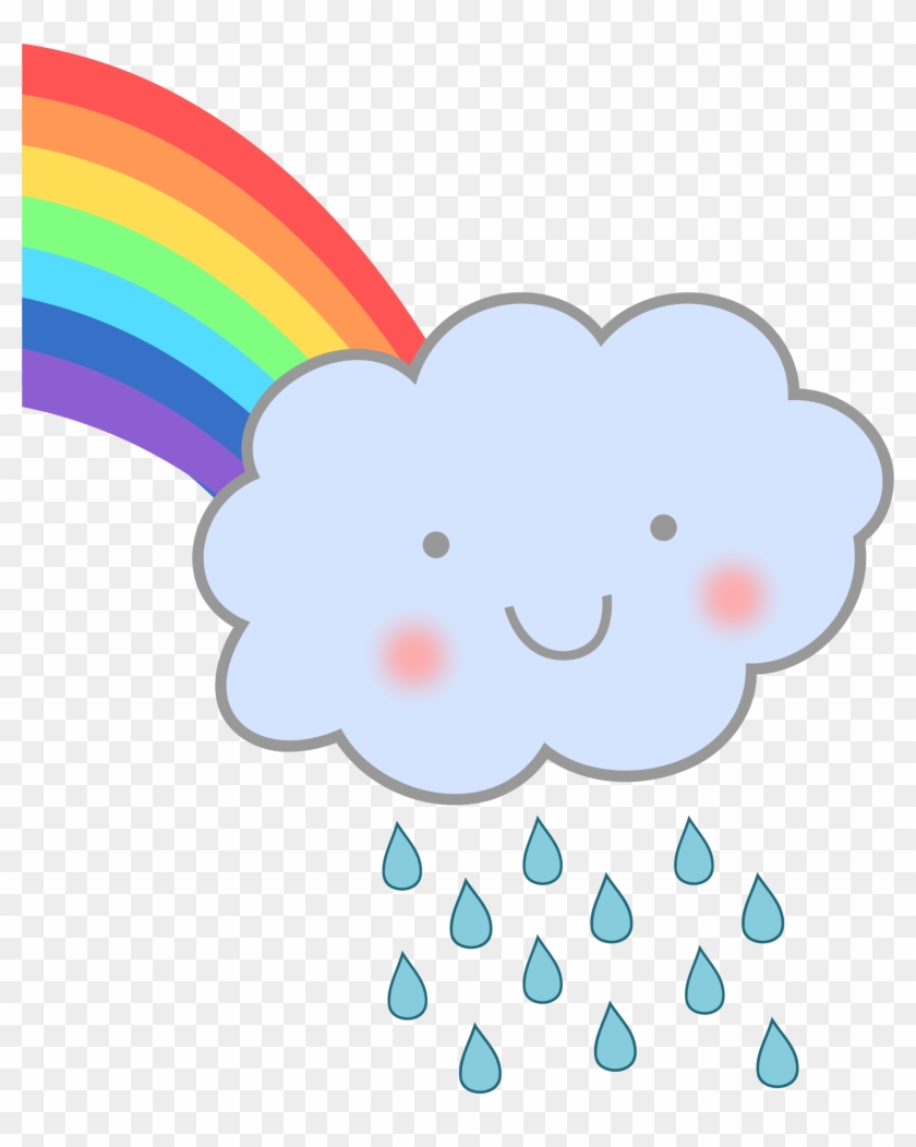 Cute Rain Cloud Rainbow Clipartist - Rain And Rainbow Clip Art #72567