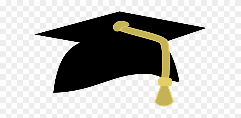 Graduation Cap Clip Art Free - Black And Gold Graduation Cap #72616