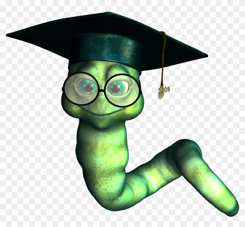 Graduate Bookworm Clipart - Book Worm No White Background #72727