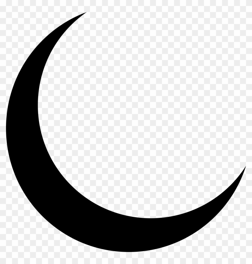 Lunar Clipart Png Transparent - Crescent Moon Silhouette #72957