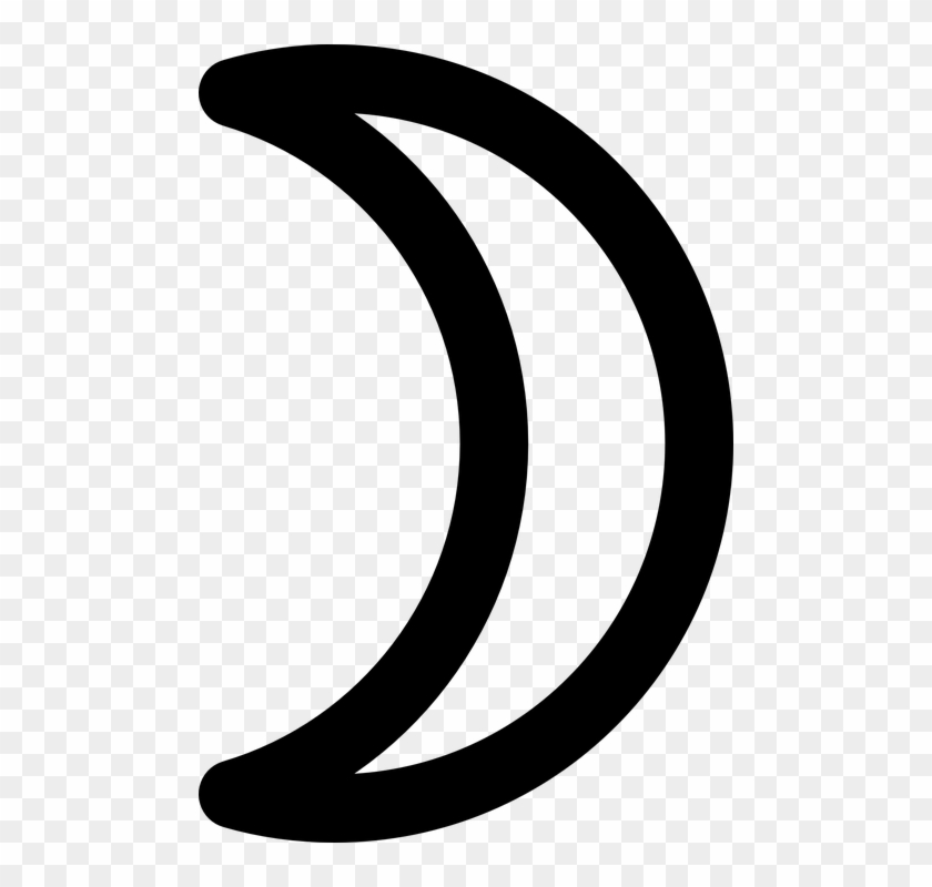 Free Vector Moon Symbol Crescent Clip Art - Moon Black And White #72973