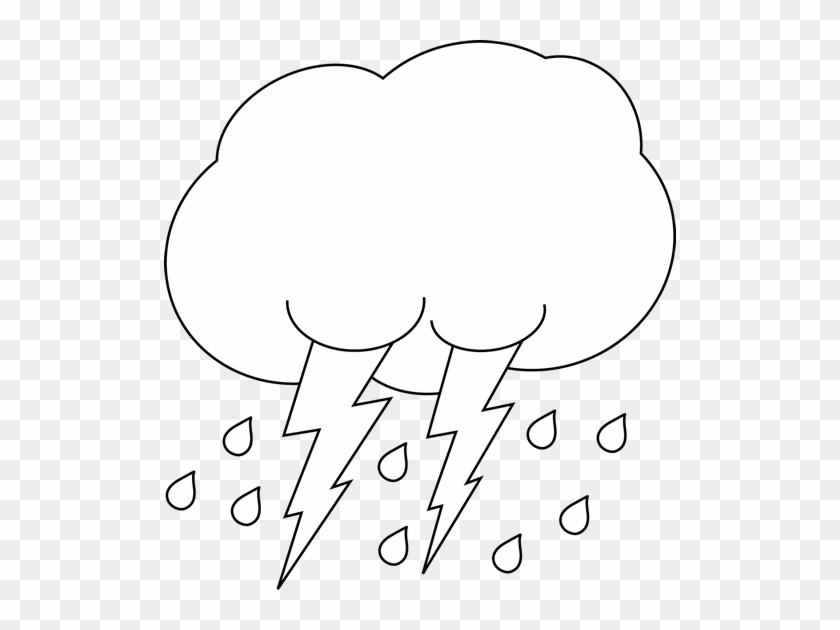 Cloud Black And White Cloud Clip Art Images - Black And White Pictures Of Lightning #72977