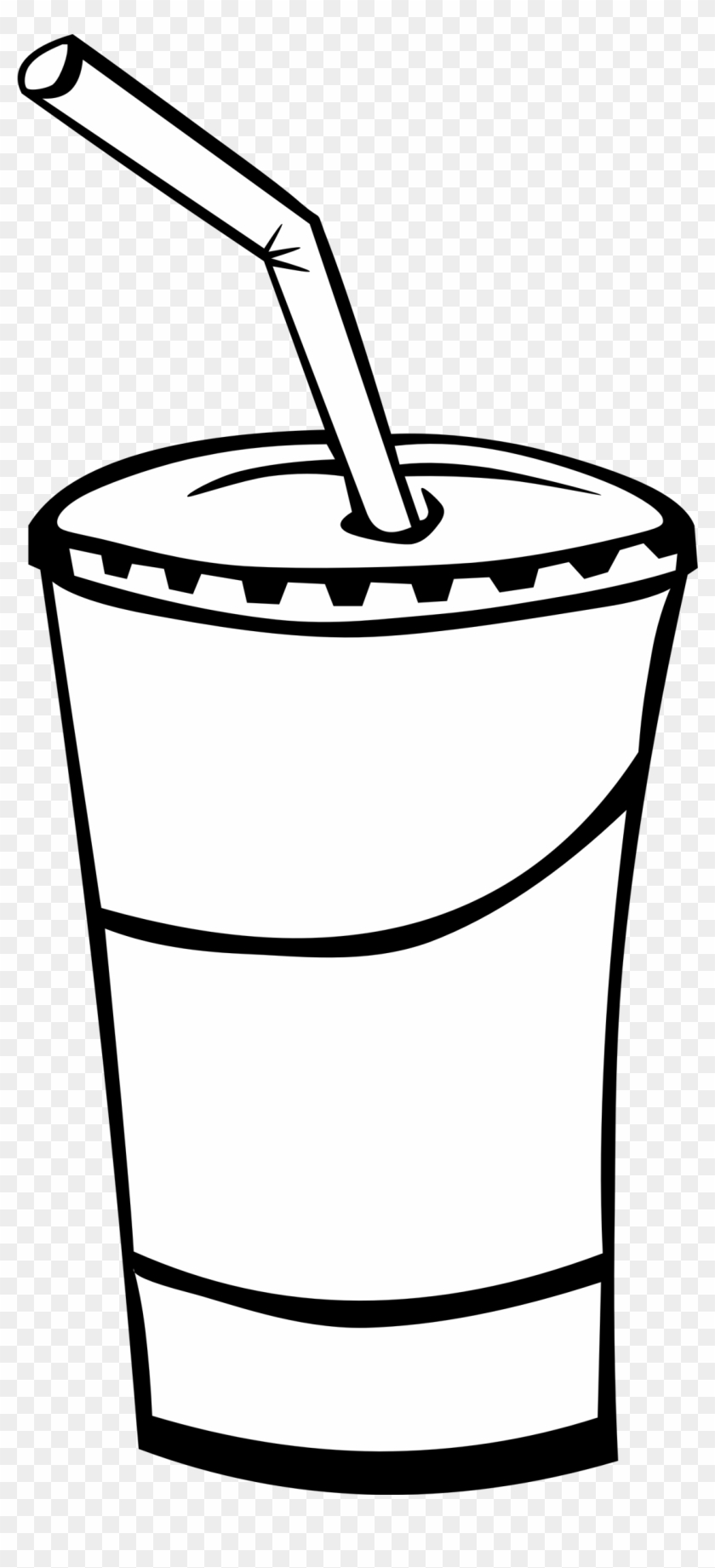 Soft Drink Clip Art Black And White - Draw A Soda Cup #73076