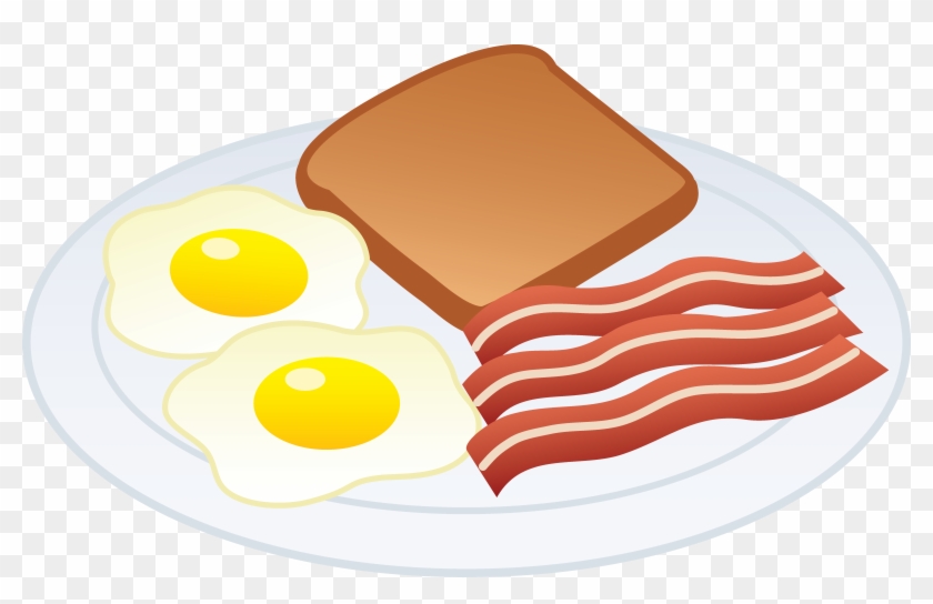 Download Breakfast Clip Art Free Clipart Of Breakfast - Bacon And Eggs Drawing #73119