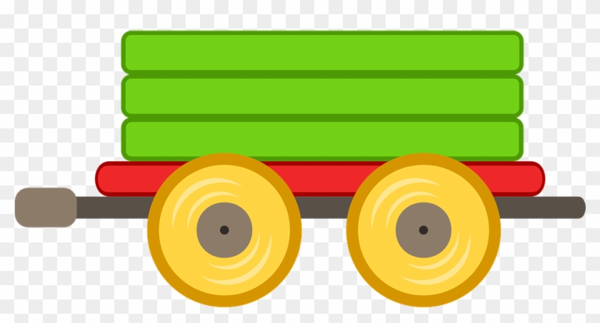 Train Car Toy Green Transport Railway Child - Train Car Clipart #73170