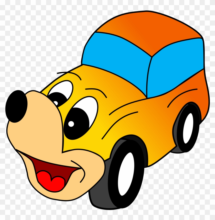 Comic Yellow Car Clipart, Vector Clip Art Online, Royalty - Comic Car #73221