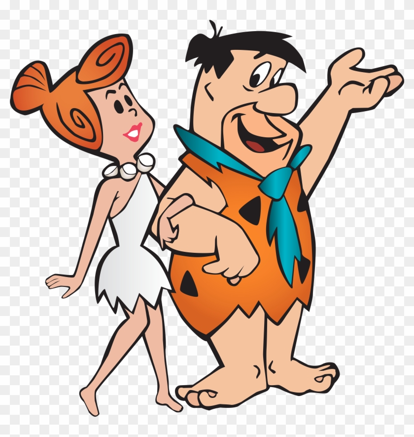 Fred And Wilma Flintstone Transparent Png Clip Art - Fred And Wilma Flintstone #73239