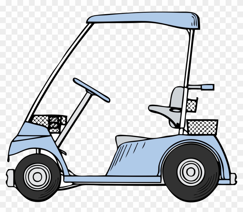 Free Blue Golf Cart Clip Art - Golf Cart Clip Art #73286