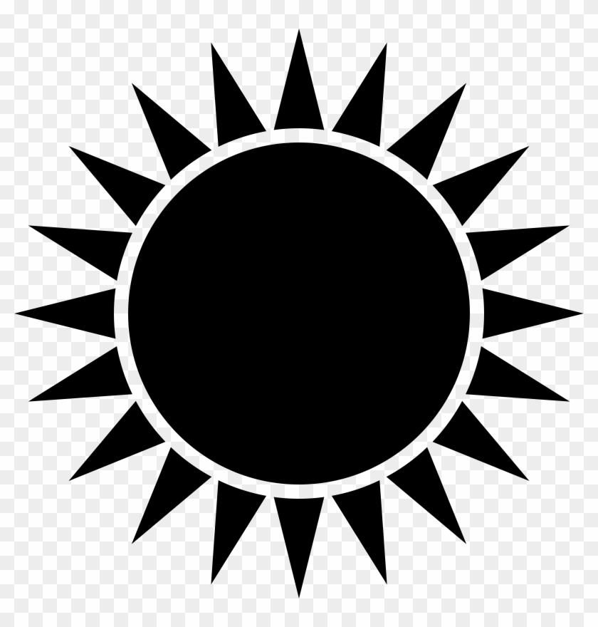 Sunrays Icon - Sun Icon Png Black #73349