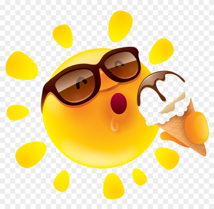 Cartoon Royalty-free Clip Art - Summer With Sun And Ice Cream #73375