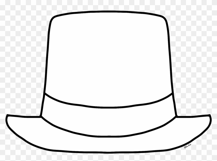 {free} Blank New Year Top Hat Clip Art - New Years Hat Outline #73522