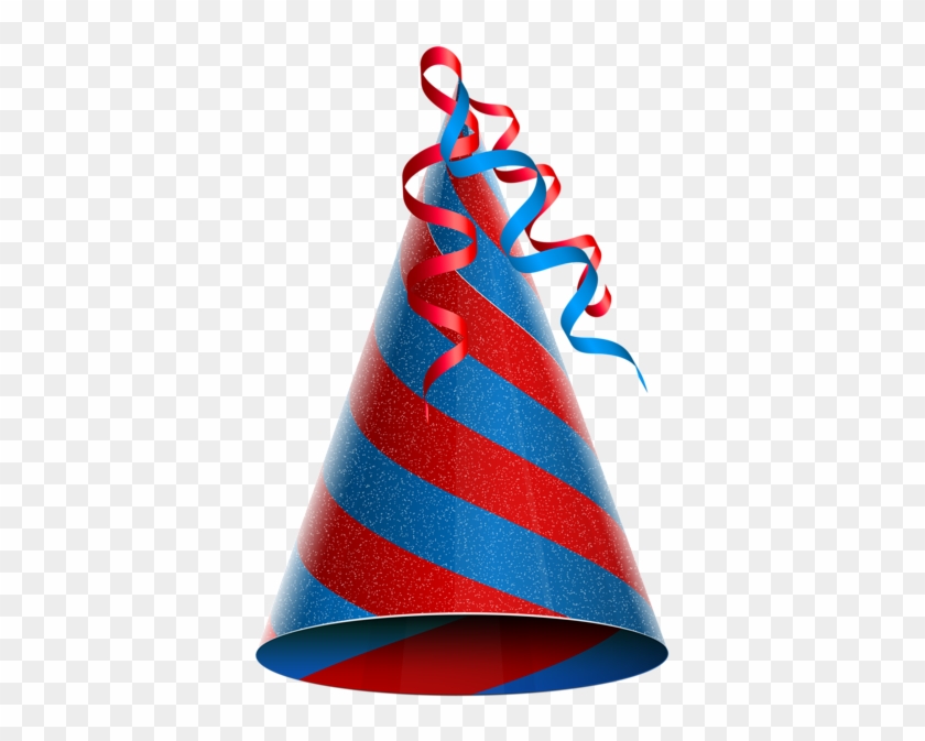 Birthday Party Hat Red Blue Png Clip Art Image - Happy Birthday Hat Png #73639
