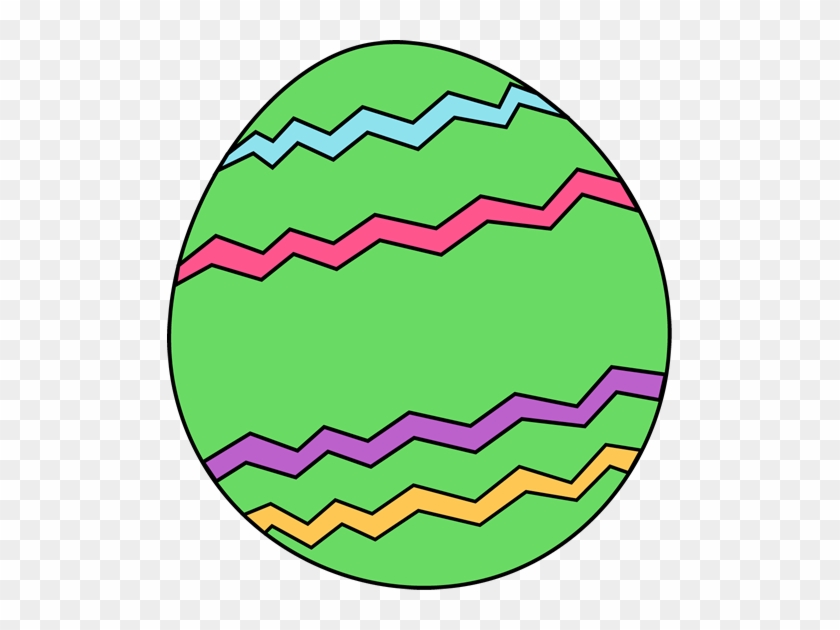 Green Zig Zag Easter Egg Clip Art - Clip Art Easter Egg #73687