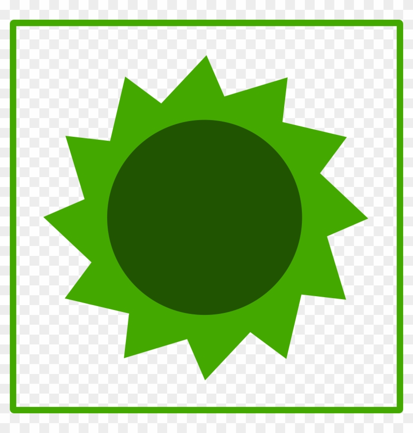 Clipart - Green Sun Icon #73710